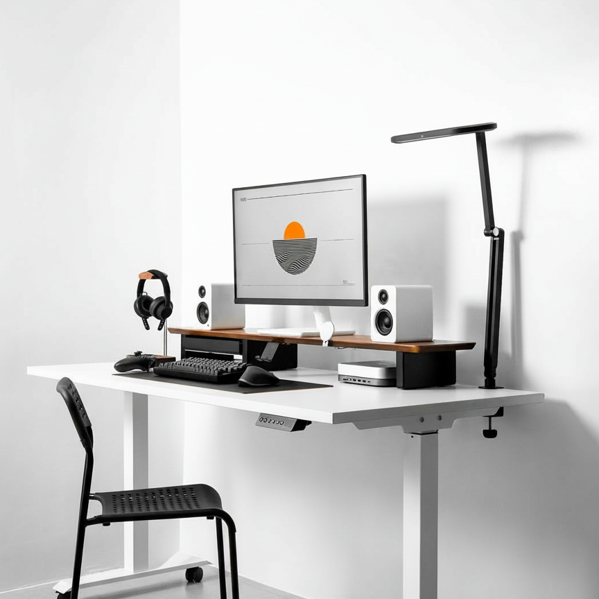 Desk Setup Cockpit | Walnut